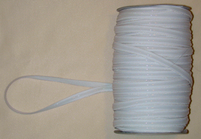 White elastic with a silicone bead